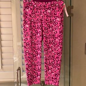 NWT size L Lilly Pulitzer weekender high rise crop leggings in Mandevilla 🐆